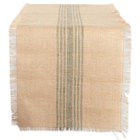 Fastfood 14 x 72 in. Artichoke Middle Stripe Burlap Table Runner FA1541529